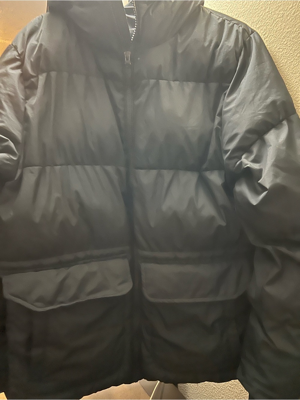 All in Motion Black Puffer Jacket Hooded Full Zip Water Wind Resistant - Picture 4 of 8
